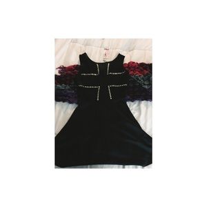 Love Culture Studded Black Mini Dress